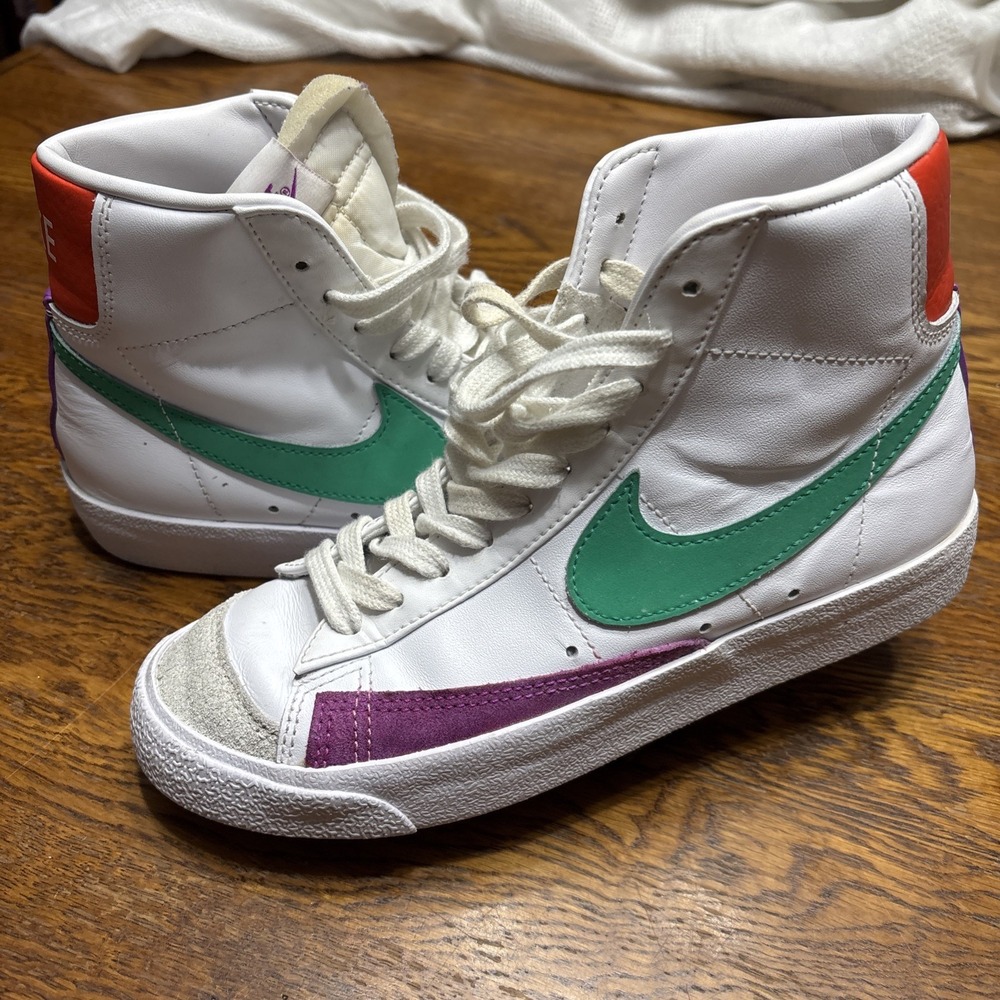 Nike Blazers Mid '77 White Green Fuchsia Purple‎ "Joker" 6.5